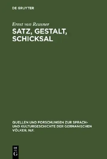 Cover of Satz, Gestalt, Schicksal