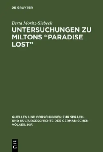 Cover of Untersuchungen Zu Miltons "Paradise Lost"