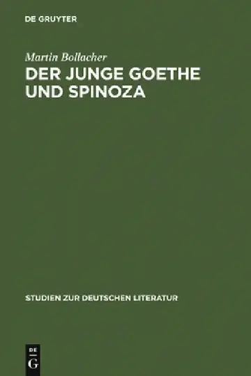 Cover of Der junge Goethe und Spinoza