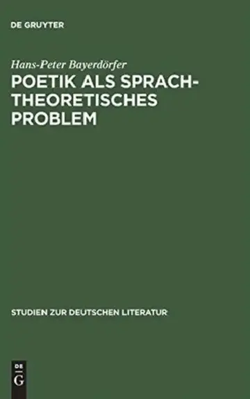 Cover of Poetik als sprachtheoretisches Problem