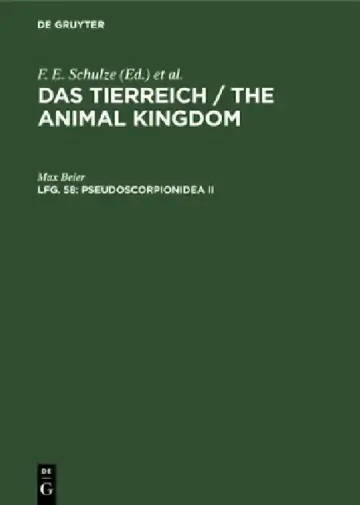 Cover of Pseudoscorpionidea II