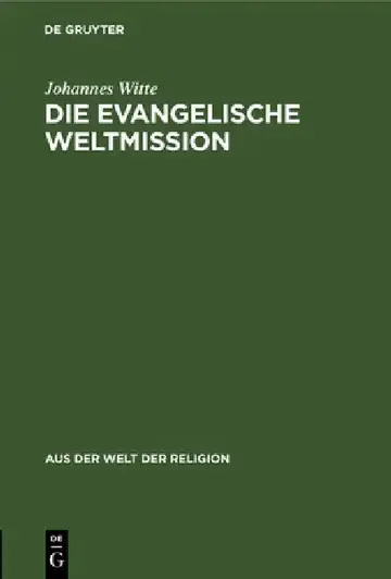 Cover of Die Evangelische Weltmission