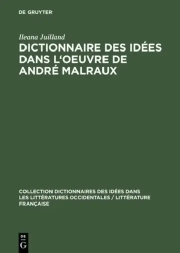 Cover of Dictionnaire des idées dans l'oeuvre de André Malraux