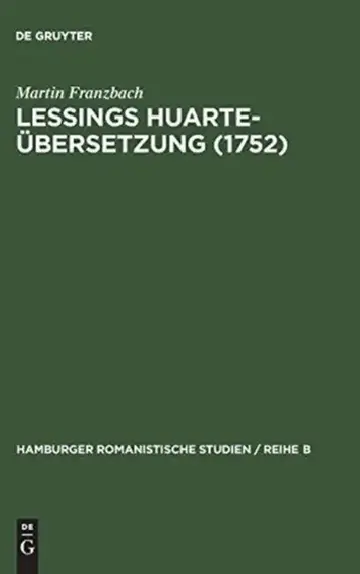 Cover of Lessings Huarte-Übersetzung (1752)