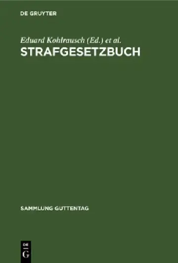 Cover of Strafgesetzbuch