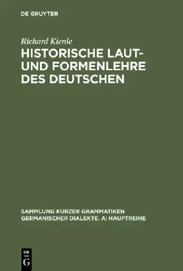 Cover of Historische Laut- und Formenlehre des Deutschen