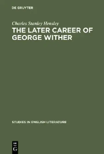 Cover of The Later Career of George Wither