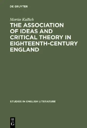 Cover of The Association of Ideas and Critical Theory in Eighteenth-Century England