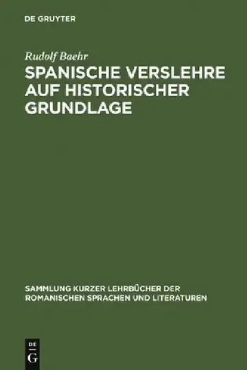 Cover of Spanische Verslehre auf historischer Grundlage