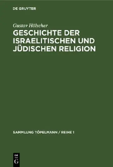 Cover of Geschichte der israelitischen und jüdischen Religion