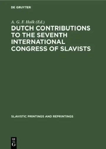 Cover of Dutch Contributions to the Seventh International Congress of Slavists