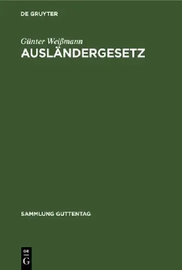 Cover of Ausländergesetz