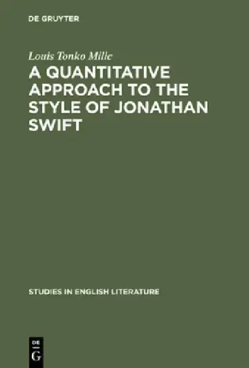 Cover of A Quantitative Approach to the Style of Jonathan Swift