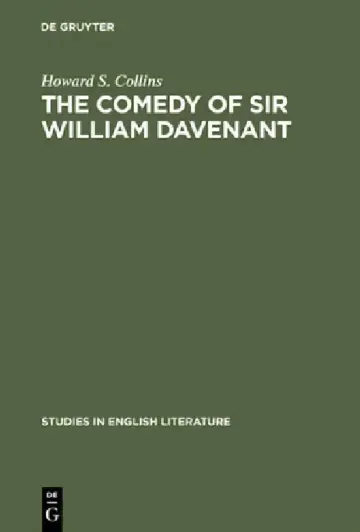Cover of The Comedy of Sir William Davenant