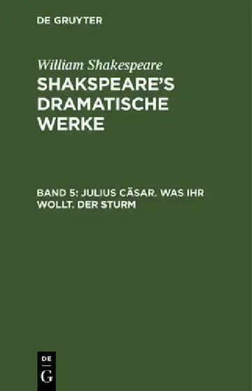 Cover of Julius Cäsar. Was Ihr Wollt. Der Sturm