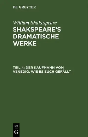 Cover of Der Kaufmann von Venedig. Wie es euch gefällt