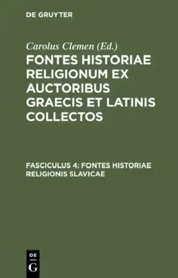 Cover of Fontes historiae religionis Slavicae