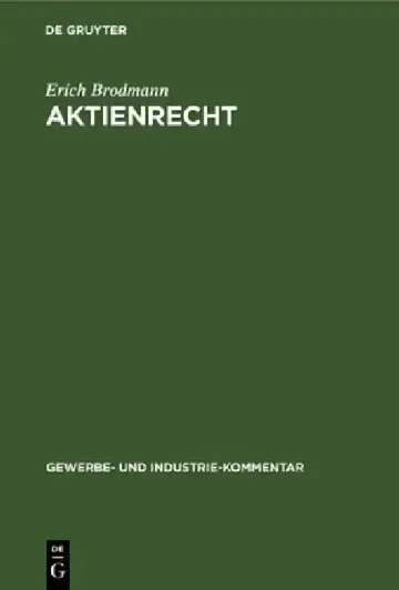 Cover of Aktienrecht