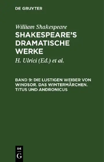 Cover of Die Lustigen Weiber Von Windsor. Das Wintermärchen. Titus Und Andronicus