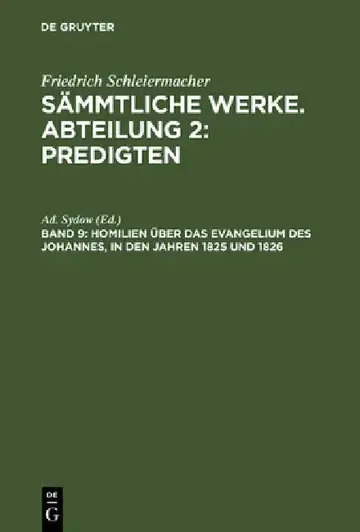 Cover of Homilien über das Evangelium des Johannes, in den Jahren 1825 und 1826