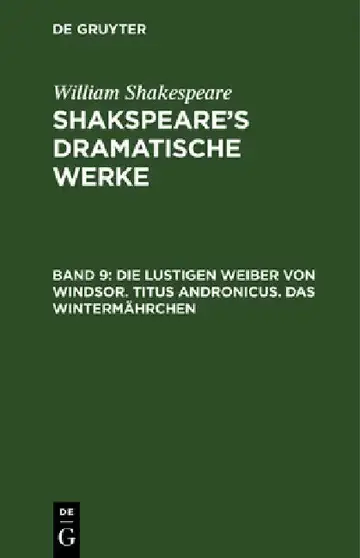Cover of Die lustigen Weiber von Windsor. Titus Andronicus. Das Wintermährchen