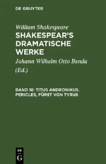 Cover of Titus Andronikus. Pericles, Fürst Von Tyrus