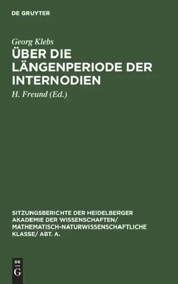 Cover of Über Die Längenperiode Der Internodien