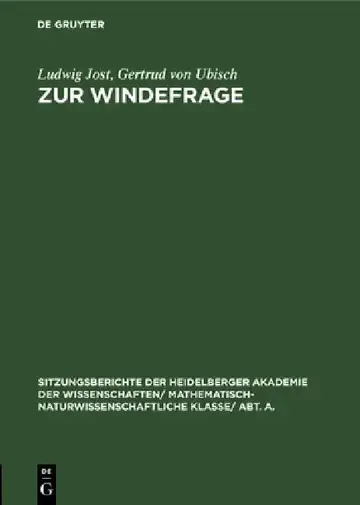 Cover of Zur Windefrage