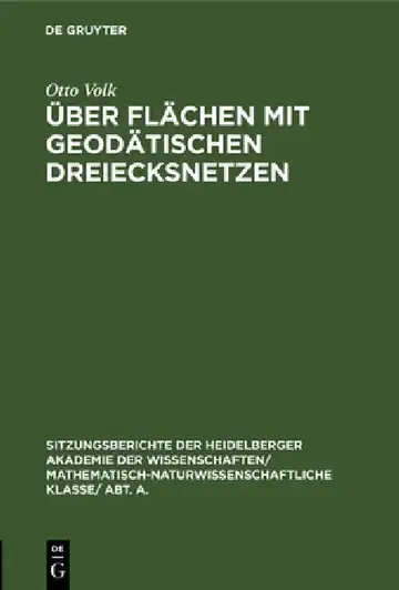Cover of Über Flächen Mit Geodätischen Dreiecksnetzen