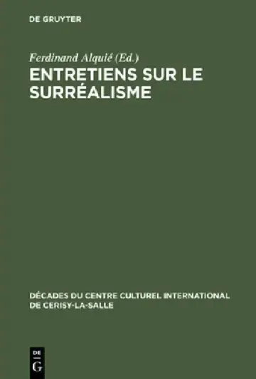 Cover of Entretiens Sur Le Surréalisme
