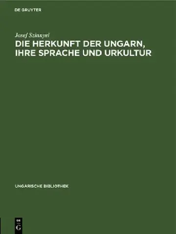 Cover of Die Herkunft Der Ungarn, Ihre Sprache Und Urkultur