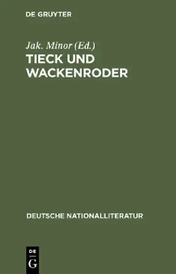 Cover of Tieck Und Wackenroder