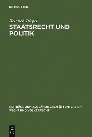 Cover of Staatsrecht und Politik