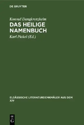 Cover of Das Heilige Namenbuch