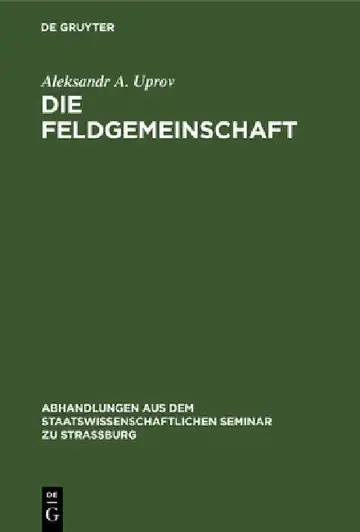 Cover of Die Feldgemeinschaft