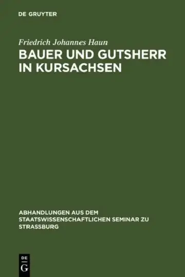 Cover of Bauer und Gutsherr in Kursachsen
