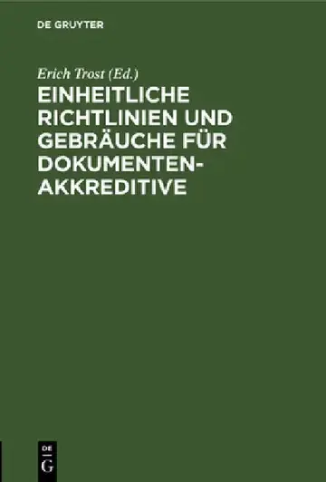 Cover of Einheitliche Richtlinien Und Gebräuche Für Dokumentenakkreditive