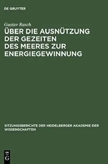Cover of Über Die Ausnützung Der Gezeiten Des Meeres Zur Energiegewinnung
