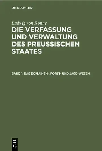 Cover of Das Domainen-, Forst- und Jagd-Wesen