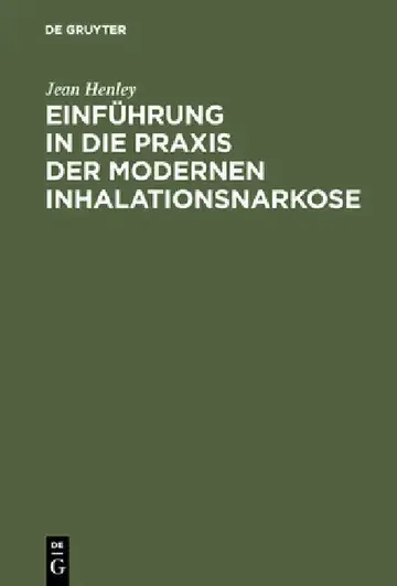 Cover of Einführung in Die PRAXIS Der Modernen Inhalationsnarkose