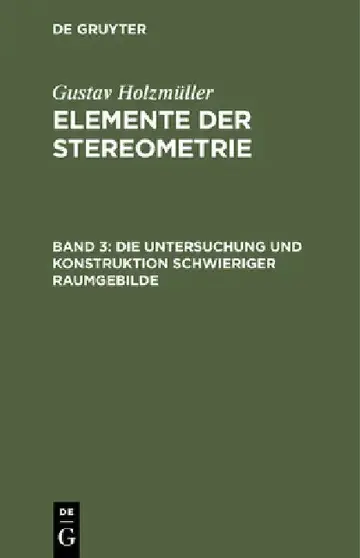 Cover of Die Untersuchung Und Konstruktion Schwieriger Raumgebilde