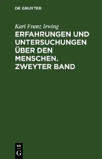 Cover of Erfahrungen und Untersuchungen über den Menschen. Zweyter Band
