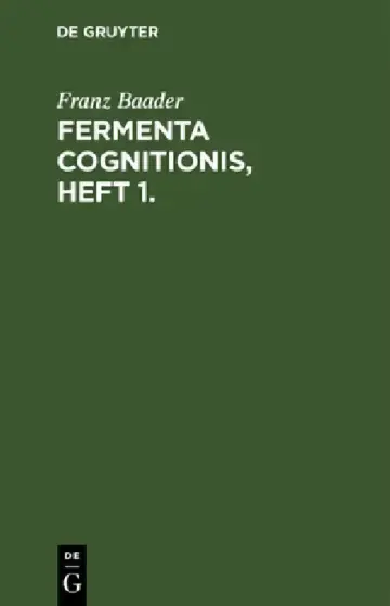 Cover of Fermenta Cognitionis, Heft 1.