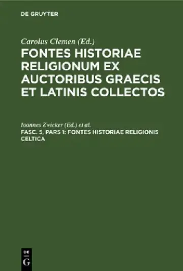 Cover of Fontes Historiae Religionis Celtica