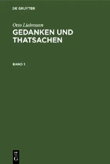 Cover of Otto Liebmann
