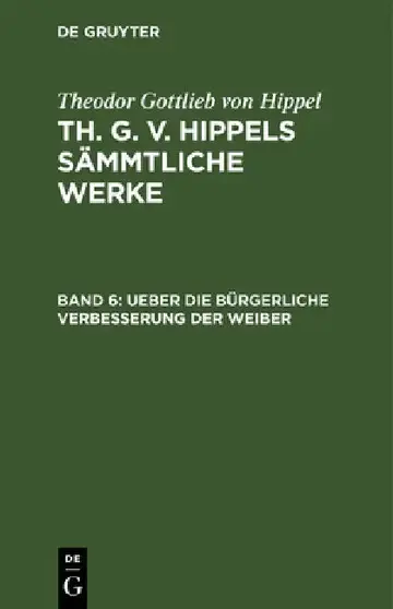 Cover of Ueber Die Bürgerliche Verbesserung Der Weiber