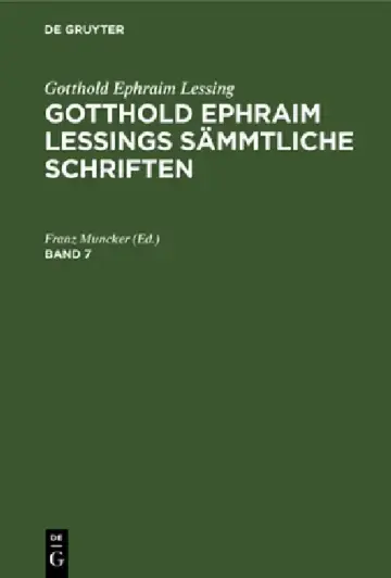 Cover of Gotthold Ephraim Lessing