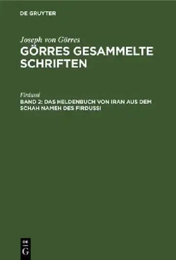 Cover of Das Heldenbuch Von Iran Aus Dem Schah Nameh Des Firdussi