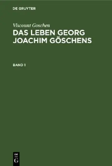 Cover of Viscount Goschen