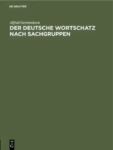 Cover of Der Deutsche Wortschatz Nach Sachgruppen
